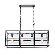 Solace 4-Light Linear Chandelier in Matte Black