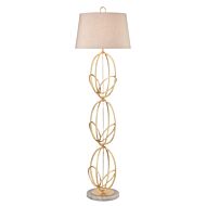 Morely 1-Light Floor Lamp in Gold Leaf