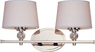 Maxim Lighting Rondo 2 Light Bathroom Vanity Light in Polished Nickel