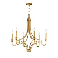 Normandy 6-Light Chandelier in Gold Leaf