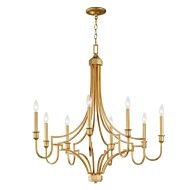 Normandy 8-Light Chandelier in Gold Leaf