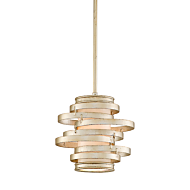 Corbett Vertigo Pendant Light in Modern Silver Leaf