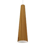 Conical 1-Light Pendant in Teak