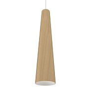 Conical 1-Light Pendant in Maple