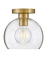 Rumi 1-Light LED Flush Mount in Lacquered Brass