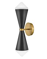 Betty 2-Light LED Wall Sconce in Black