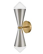 Betty 2-Light LED Wall Sconce in Polished Nickel