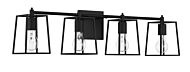 Dunn 4-Light Bathroom Vanity Light in Flat Black