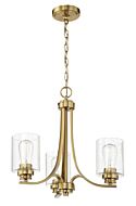 Bolden 3-Light Chandelier in Satin Brass