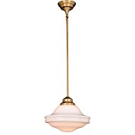 Huntley 1-Light Pendant in Natural Brass