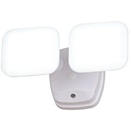 Theta 2-Light LED Outdoor Dusk to Dawn Flood Light in White