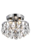 Clara 3-Light Flush Mount in Chrome