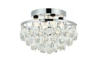 Clara 4-Light Flush Mount in Chrome