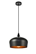 Nora 1-Light Pendant in Black