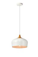 Nora 1-Light Pendant in White