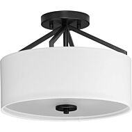 Goodwin 2-Light Semi-Flush Mount in Matte Black