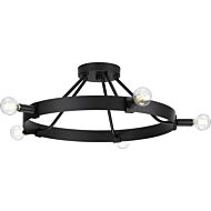 Breckenridge 5-Light Semi-Flush Mount in Matte Black