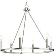 Gilliam 6-Light Chandelier in Brushed Nickel