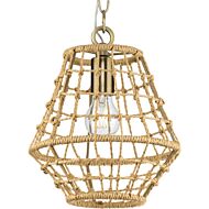 Laila 1-Light Pendant in Vintage Brass