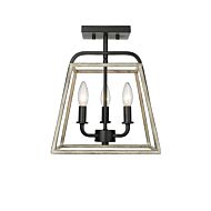 Three Light Semi Flush Mount by Millennium