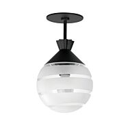 Copacabana 1-Light Semi-Flush with Pendant in Black