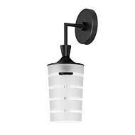 Copacabana 1-Light Outdoor Wall Sconce in Black