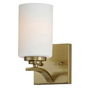 Deven 1-Light Wall Sconce in Satin Brass