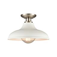 Grenville 1-Light Semi-Flush Mount in Brushed Nickel