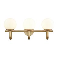 Caroline 3-Light Bathroom Vanity Light in Brushed Gold