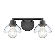 Julian 2-Light Bathroom Vanity Light in Matte Black