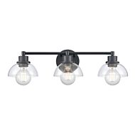 Julian 3-Light Bathroom Vanity Light in Matte Black