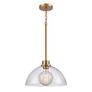 Julian 1-Light Pendant in Brushed Gold