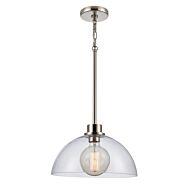 Julian 1-Light Pendant in Polished Nickel