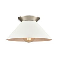 Cavendish 1-Light Semi-Flush Mount in Brushed Nickel