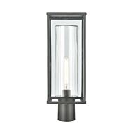 Augusta 1-Light Outdoor Post Mount in Matte Black