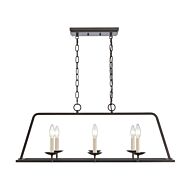 Joanie 6-Light Linear Chandelier in Old Bronze