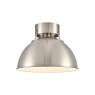 Zayne 1-Light Semi-Flush Mount in Brushed Nickel