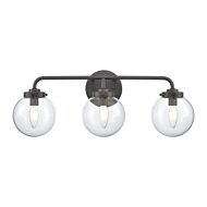 Fairbanks 3-Light Bathroom Vanity Light in Matte Black