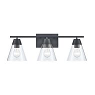 Vivica 3-Light Bathroom Vanity Light in Matte Black