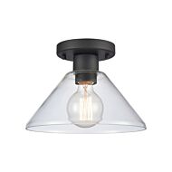 Vivica 1-Light Flush Mount in Matte Black