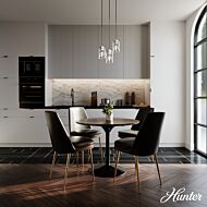 Hunter Hartland 3-Light Round Cluster in Brushed Nickel