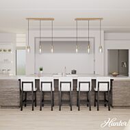 Hunter Hartland 3-Light Linear Cluster in Alturas Gold