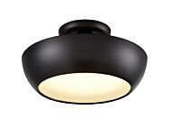 DVI Antares CCT 1-Light LED Semi-Flush Mount in Ebony