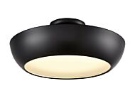 DVI Antares CCT 1-Light LED Semi-Flush Mount in Ebony