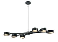 DVI Northen Marches 6-Light Linear Pendant in Ebony