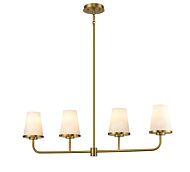 DVI Kanata 4-Light Linear Pendant in Brass