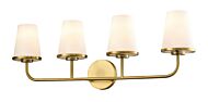 DVI Kanata 4-Light Bathroom Vanity Light in Brass