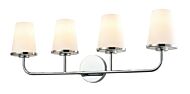 DVI Kanata 4-Light Bathroom Vanity Light in Chrome