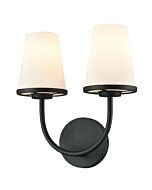 DVI Kanata 2-Light Wall Sconce in Ebony