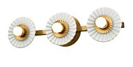 DVI Waverly Heights 3-Light Bathroom Vanity Light in Brass